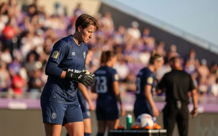 Ann-Katrin Berger is standing out at NJ/NY Gotham FC with her strong goalkeeping skills and active playing style. Her teammates admire her energy and experience on the field.