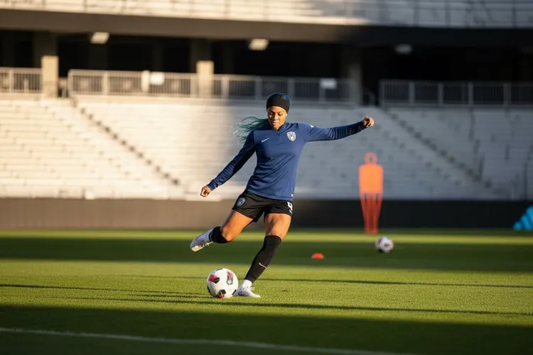 Trinity Rodman, a star player in the National Women’s Soccer League, faces an uncertain future as she becomes a free agent amid salary cap issues.