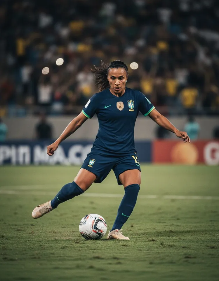 Marta scored two goals in the Copa América Femenina final. Brazil beat Colombia on penalties after a 4-4 draw.