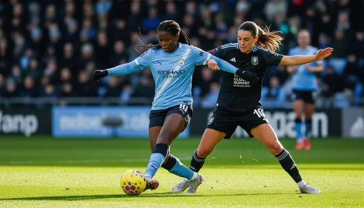 Khadija 'Bunny' Shaw scored four goals for Manchester City. They beat Aston Villa 6-1 and she hit 100 goals for the club.