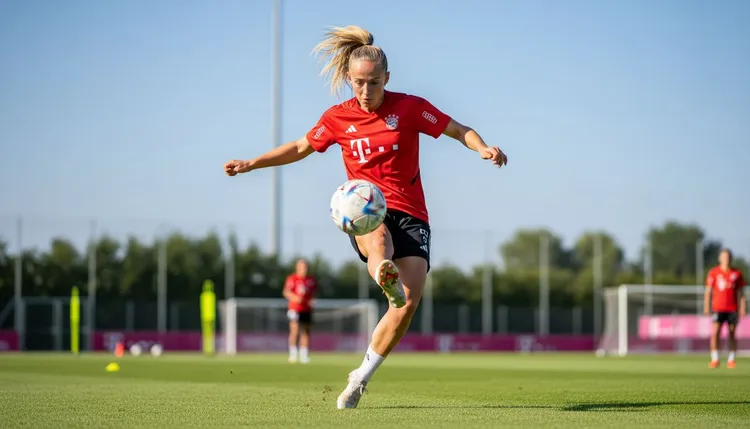 Manchester United wants to sign forward Lea Schüeller from Bayern Munich this winter. Coach Marc Skinner says the team needs new players to get stronger.