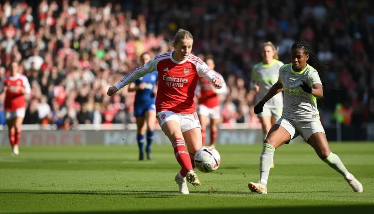 Manchester City leads the Women's Super League. The team shows strong play this season.