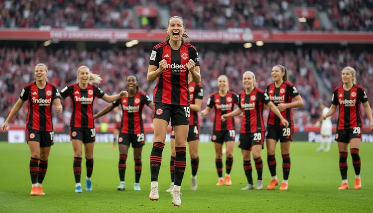 Eintracht Frankfurt's women's team beat SGS Essen 4-1. This win ends their losing streak and keeps them in fourth place in the Bundesliga.