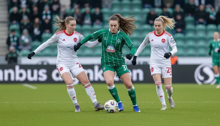 Werder Bremen's women's team drew 1-1 with 1. FC Nürnberg. This result affects their hopes for Europe.