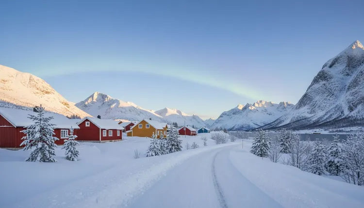 En kald og klar vintermorgen venter deg i Lofoten, med temperaturer ned mot minus ti grader. Flytrafikken går som normalt fra Leknes og Bodø, mens det er tunnelvask på E10 som krever oppmerksomhet.