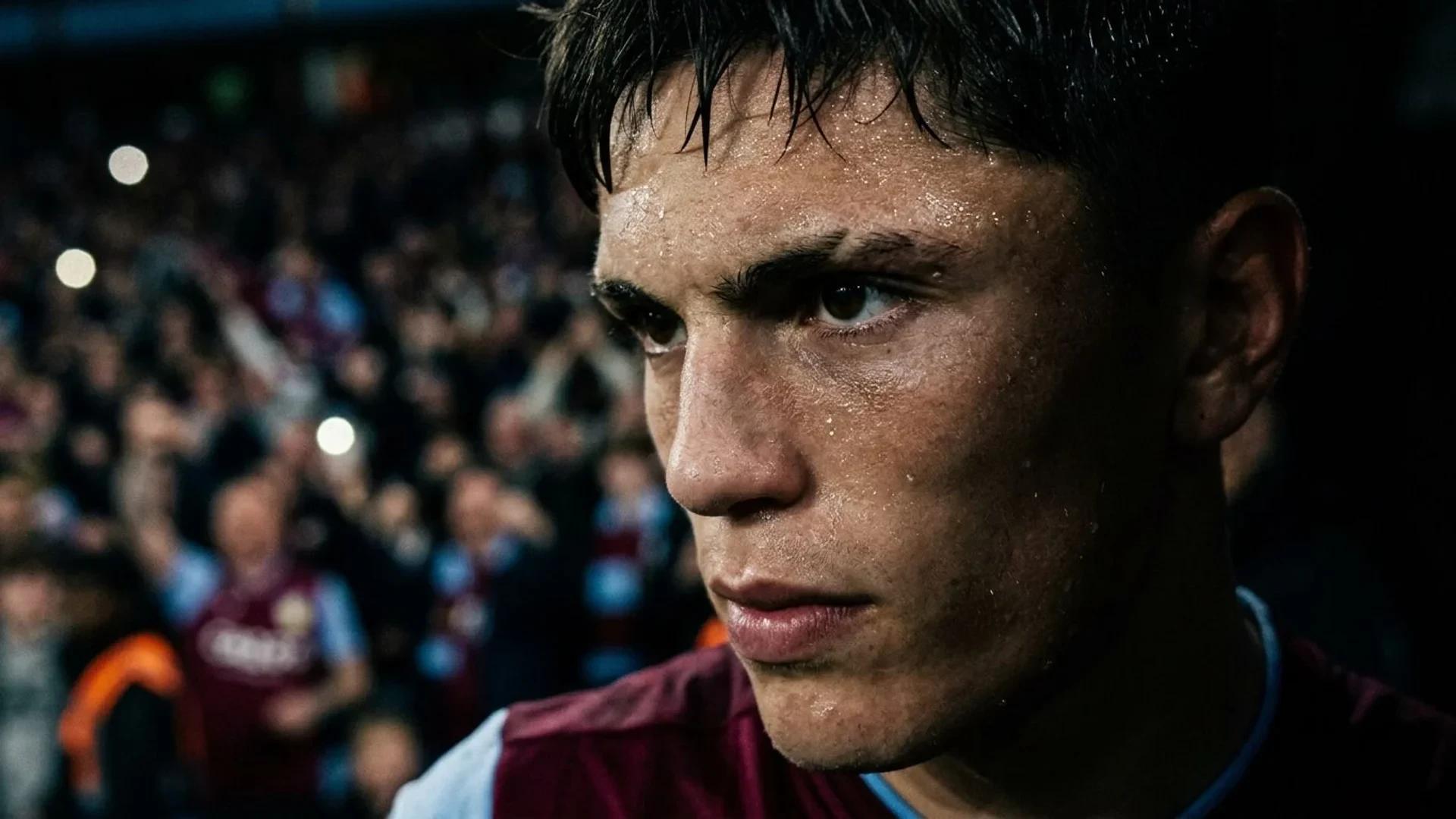 Close-up of Alejandro Garnacho showing determination and focus.