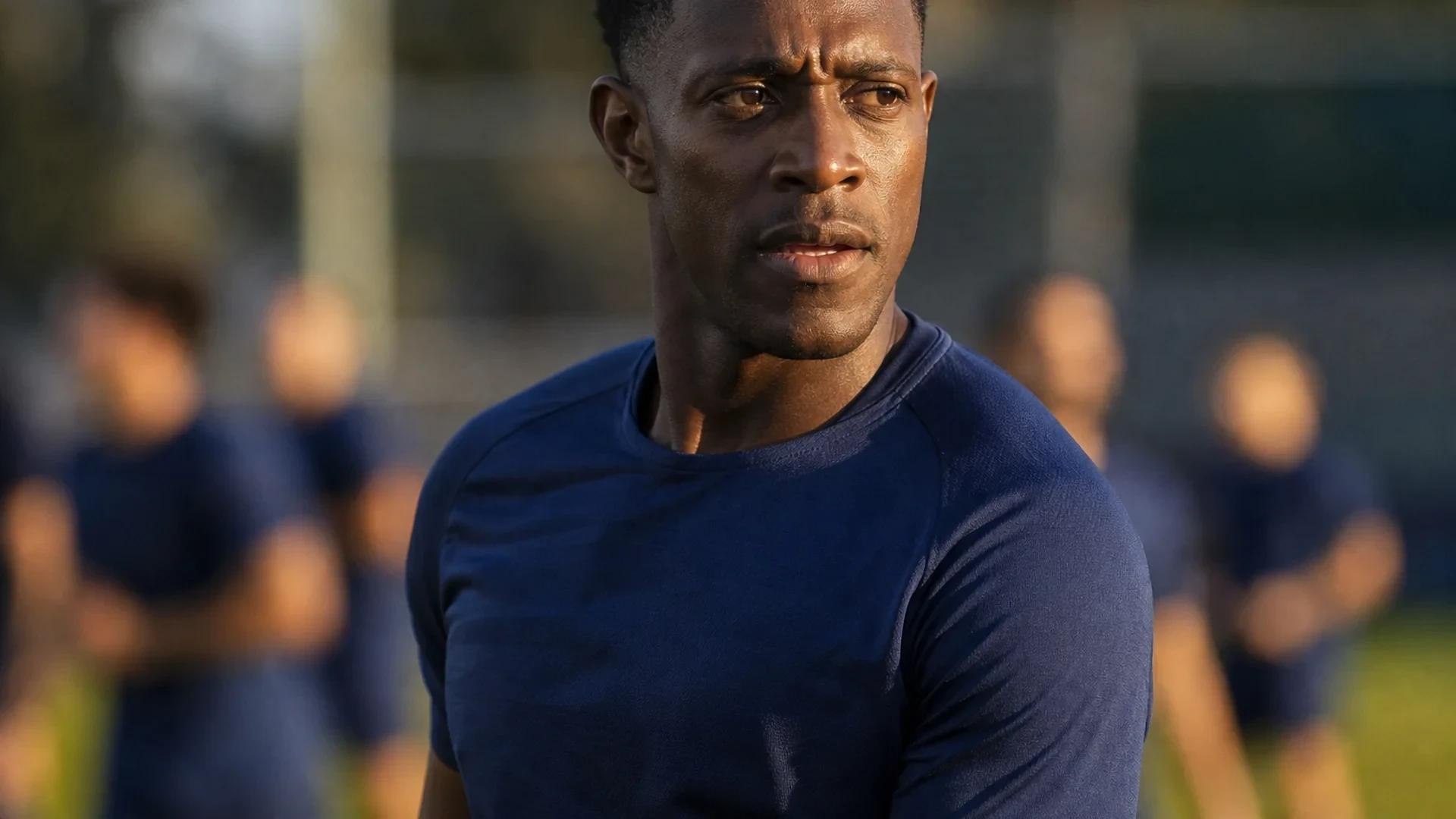 Danny Welbeck focused during Chelsea training.
