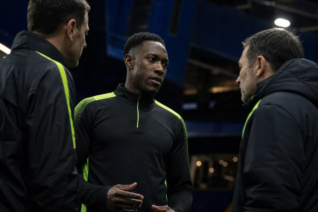 Danny Welbeck preparing for a medical check-up at Stamford Bridge.
