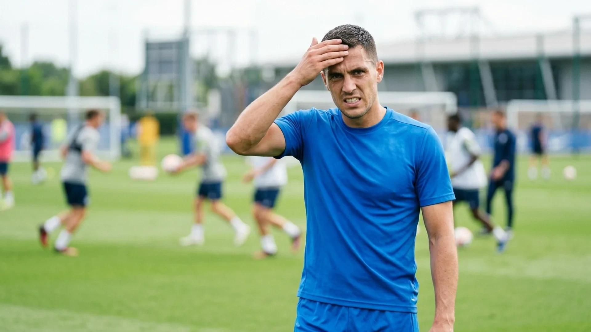Gerónimo Rulli during a training session, focused and ready.