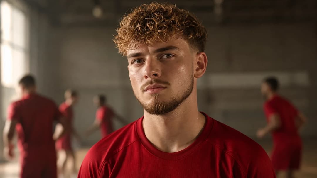 Harvey Elliott in training, focused and determined.