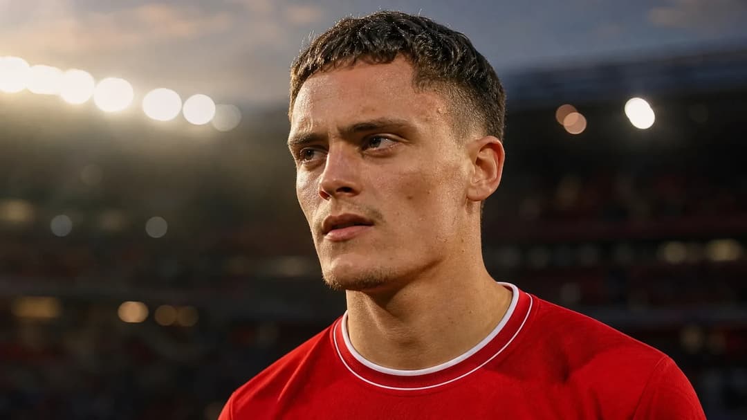 Close-up of Florian Wirtz during a football match, showing intense emotions.