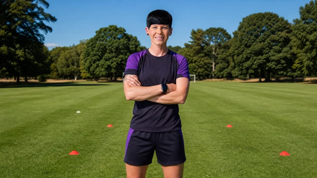 Ashleigh Neville focused before training at Charlton Athletic's training ground.