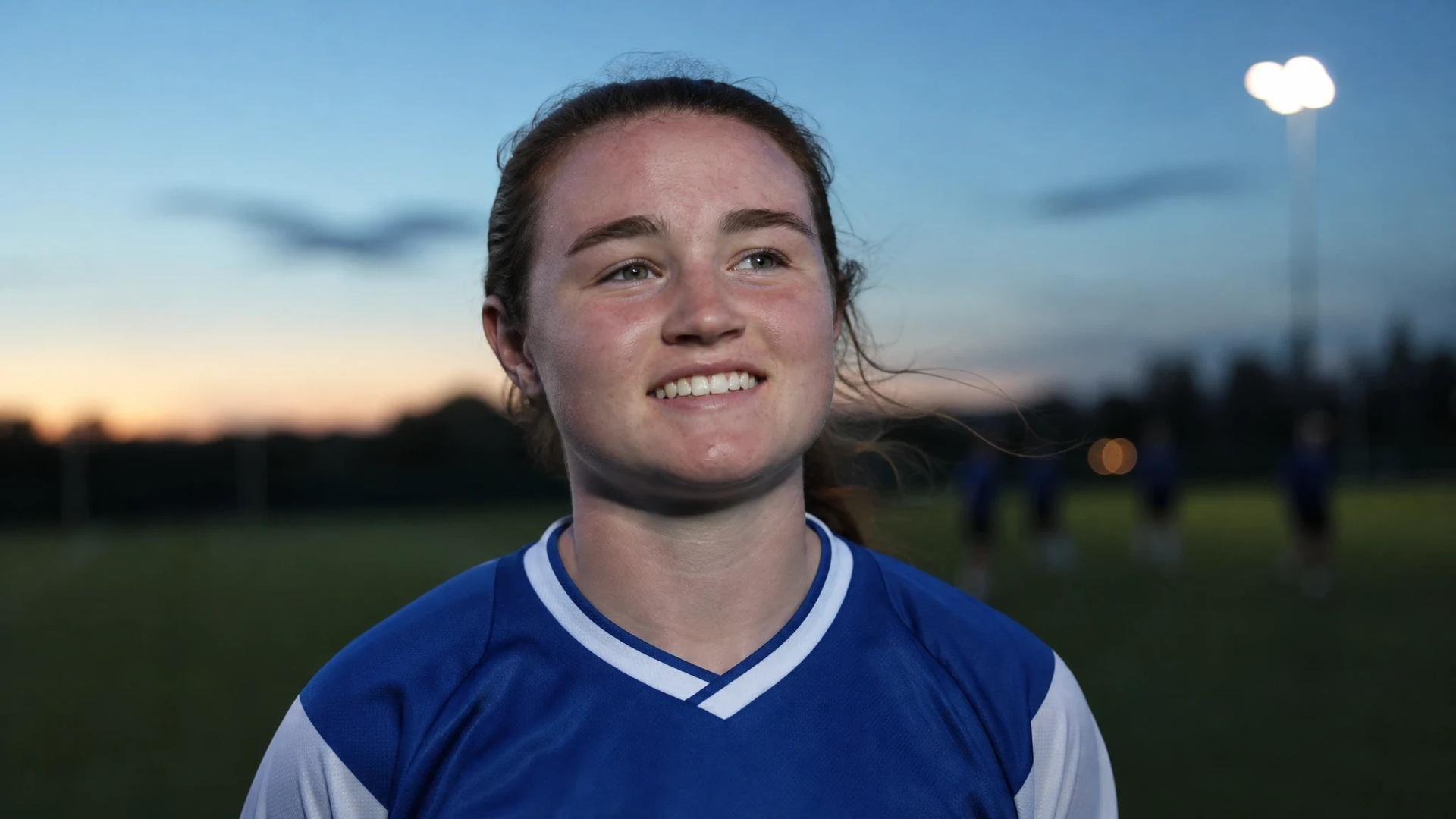 Close-up portrait of Libby Bance at dusk, reflecting on her career transition.