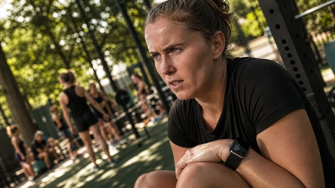 Adelisa Grabus in generic athletic wear at a training facility, preparing for rehabilitation.